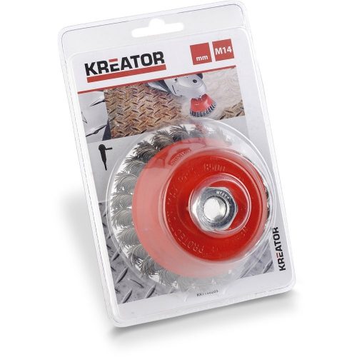 Kreator fazékkefe 75mm M14 fonott KRT150203