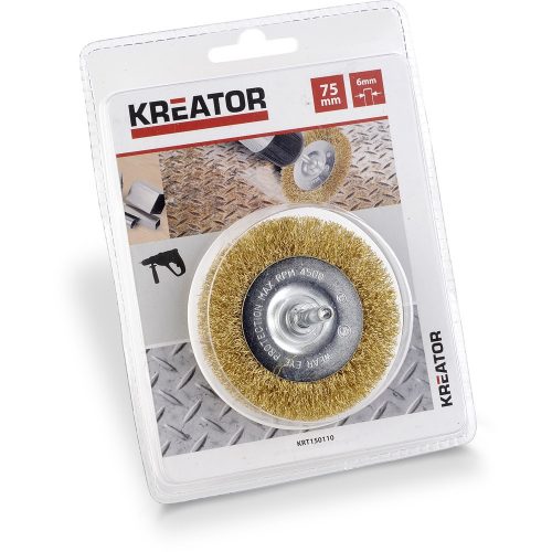 Kreator csapos körkefe sárgaréz 75x6mm KRT150110