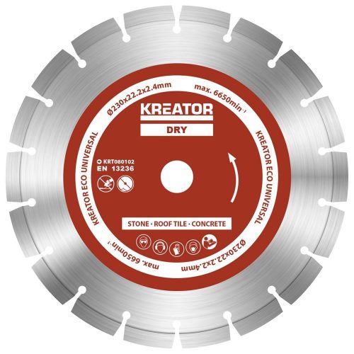 Kreator gyémánt vágótárcsa 230 mm ECO 3db KRT080102