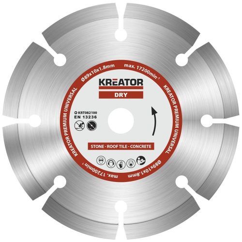 Kreator gyémánt vágótárcsa 89 mm Prémium KRT082100