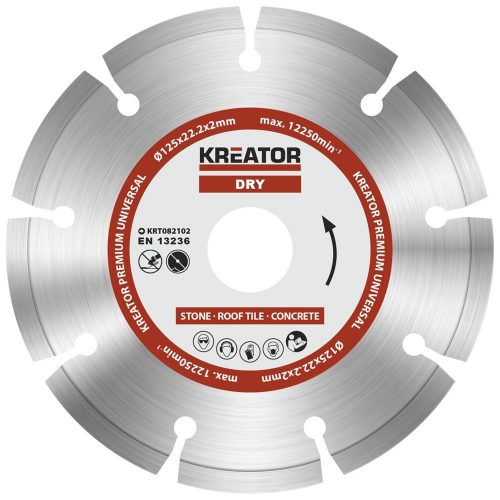 Kreator gyémánt vágótárcsa 125 mm Prémium KRT082102