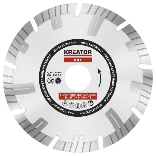 Kreator gyémánt vágótárcsa 115 mm Expert  Profi KRT084100