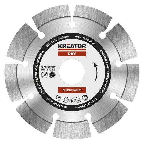 Kreator gyémánt vágótárcsa 115 mm Expert 6 mm KRT087100