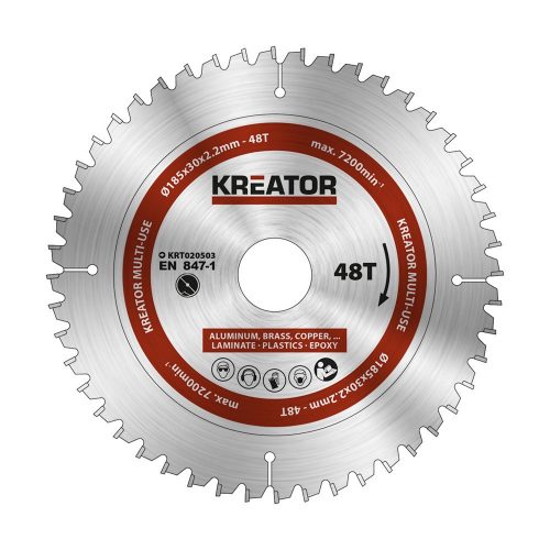 Kreator körfűrészlap 185 mm 48 fog MULTI-USE  KRT020503