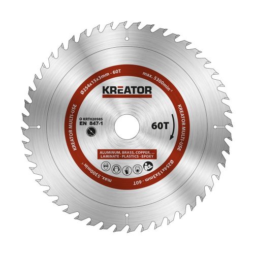 Kreator körfűrészlap 254 mm 60 fog MULTI-USE  KRT020505