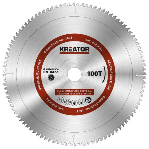 Kreator körfűrészlap 305 mm 100 fog MULTI-USE  KRT020506