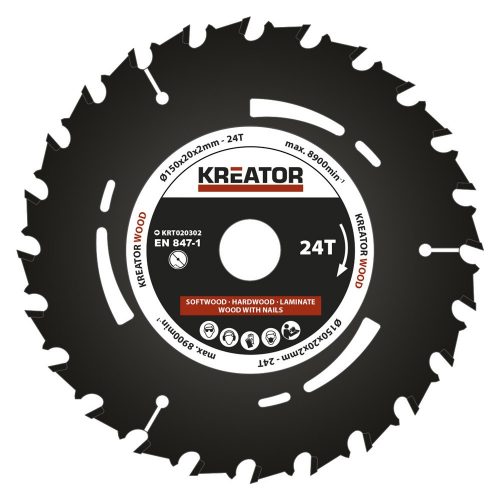 Kreator merülőfűrészlap 150 mm 24 fog KRT020302