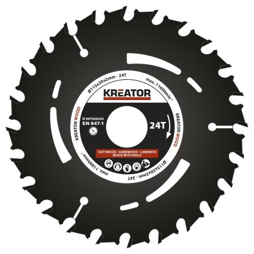 Kreator merülőfűrészlap 115mm 24 fog KRT020305