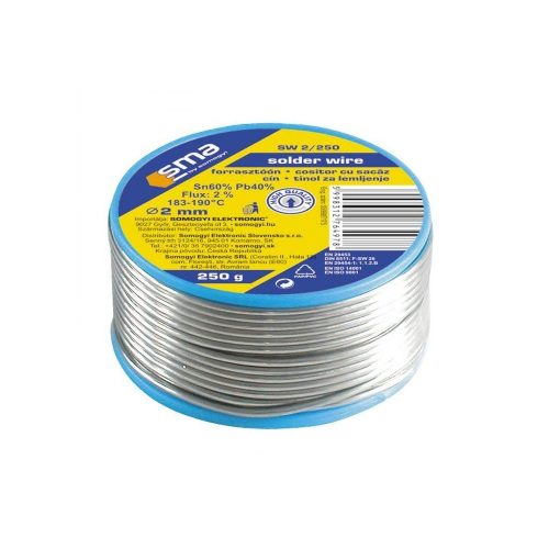 SMA SW 2/250 forrasztóón 60% 2mm 250g