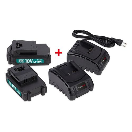 PowerPlus 2x18V 1,5Ah akkumulátor+ töltő POWEB9090