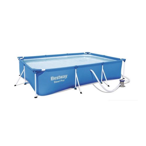 Bestway 56411 Steel Pro™ fémvázas medence 300x201x66 cm vízforgatóval, szűrővel (8050266)