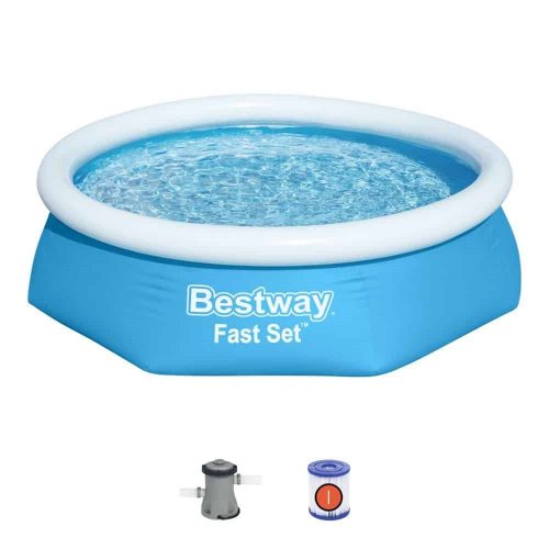 Bestway 57450 Fast Set felfújható gyerekmedence 244x61 cm vízforgatóval, szűróvel (8050264)