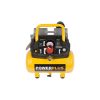 PowerPlus sárga kompresszor 550W Silent 6L+10 Acc olajmentes  POWX1724S