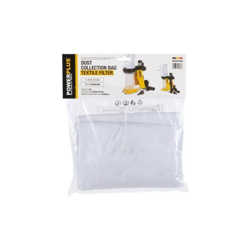 PowerPlus sárga porzsák textil 1db  POWC2090-hez  POWX2090B